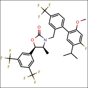 Anacetrapib의 분자 구조식