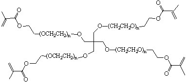 4-Arm PEG-Methacrylate 분자구조식