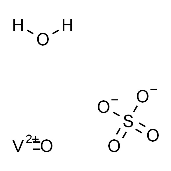 Oxovanadium(IV) sulfate hydrate의 분자 구조식