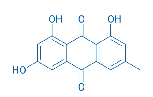 Emodin의 분자구조식