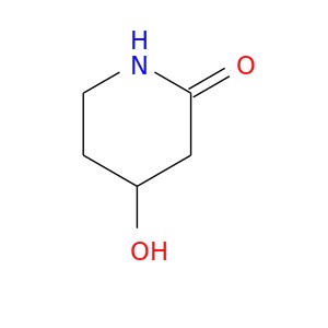2-Piperidinone, 4-hydroxy- 분자구조식