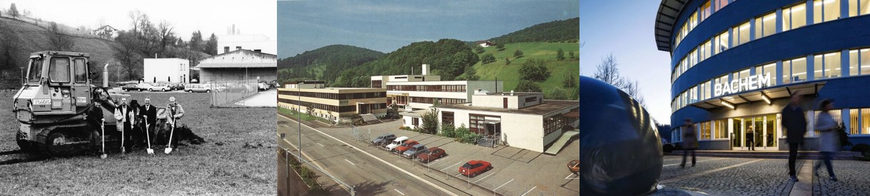 Bachem의 발전 과정을 보여주는 사진
