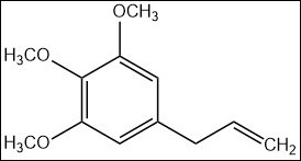 Elemicin의 분자 구조식