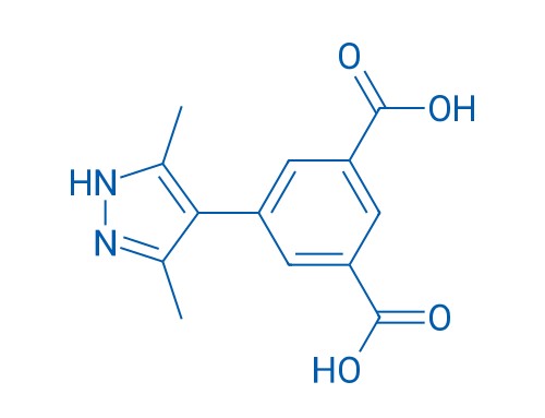 5-(3,5-Dimethyl-1H-pyrazol-4-yl)isophthalic acid의 분자구조식