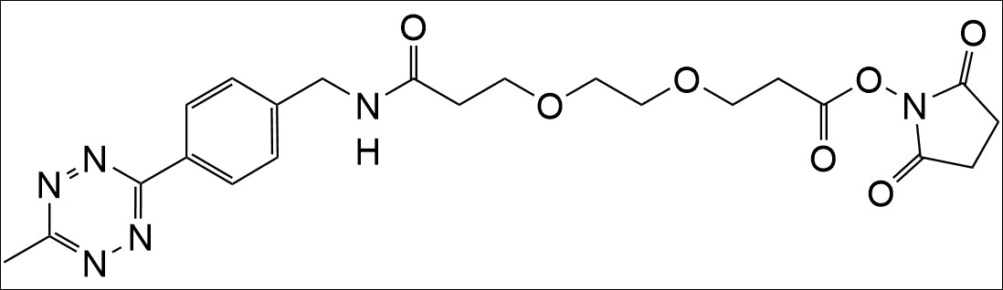 Me-Tet-PEG2-NHS의 분자구조식