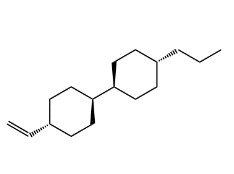 trans,trans-4-Ethenyl-4'-propyl-bicyclohexyl의 분자구조식