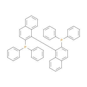 2,2’-Bis(diphenylphosphino)-1,1’-binaphthalene의 분자구조식