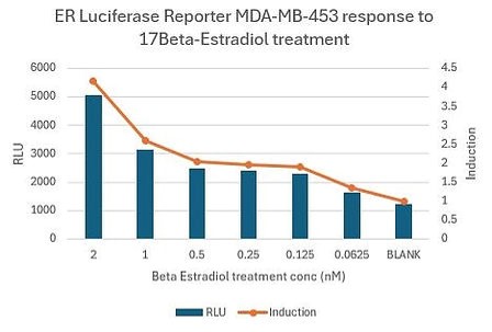 Estrogen Receptor Luciferase Reporter MDA-MB-453 Stable Cell Line SL-0087