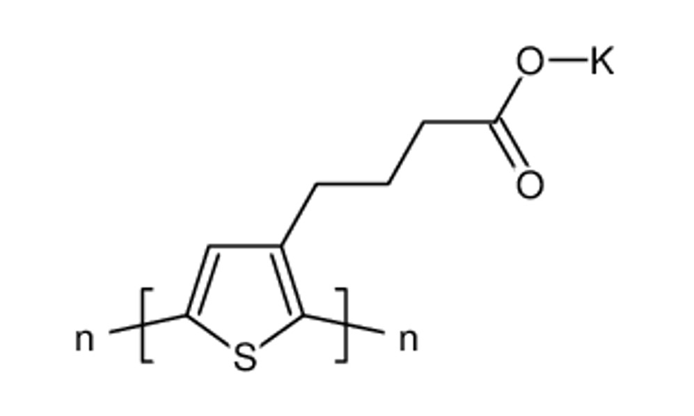 Poly[3-(Potassium-4-butanoate)thiophene-2,5-diyl], regioregular
