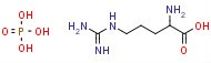 2-Amino-5-carbamimidamidopentanoic acid phosphoric acid의 분자구조식