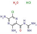 Amiloride hydrochloride hydrate의 분자 구조식