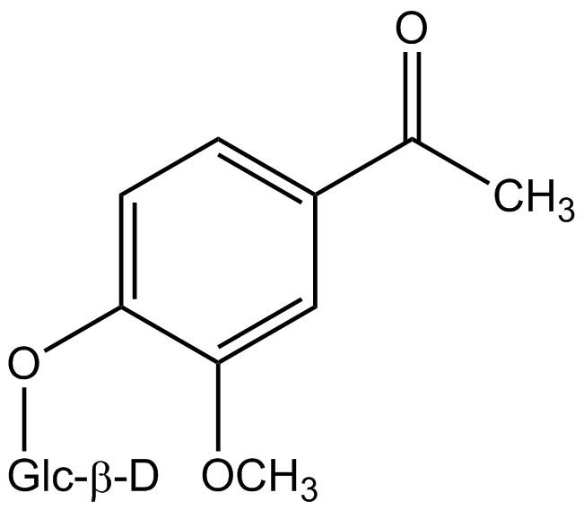 Androsin의 분자구조식
