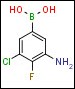 (3-Amino-5-chloro-4-fluorophenyl)boronic acid의 분자 구조식